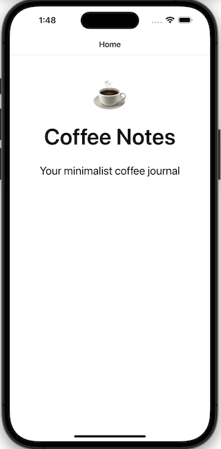Coffee Notes app
